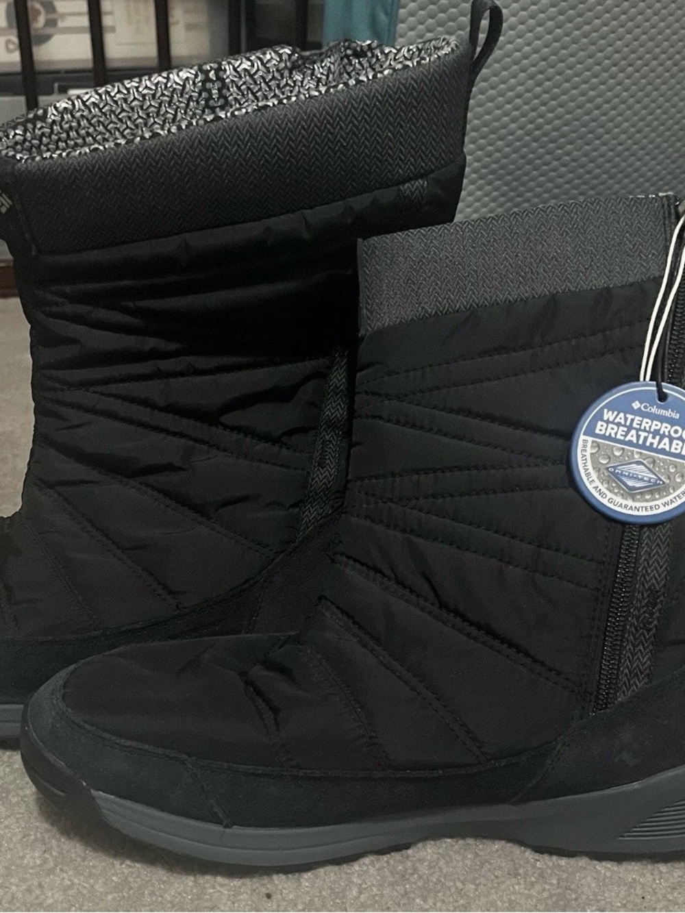Columbia Waterproof Breathable Black Winter Boots Size 10 Brand New